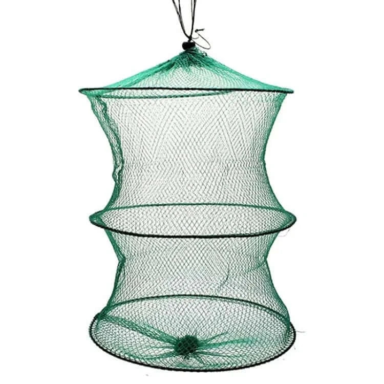 China China Green Folding Round Nylon Mesh Metal Frame Crab Fishing Net Shrimp Cast Minnow Trap Fishing Landing Fish Tackle Accessory Crawdad Y8I6