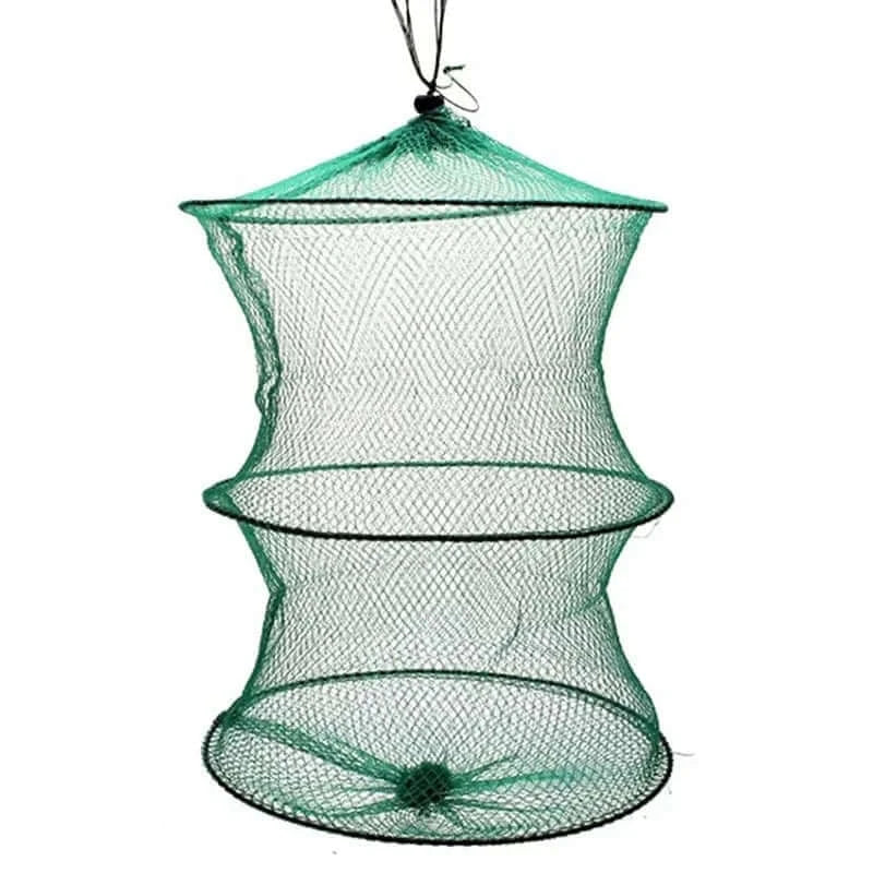 China China Green Folding Round Nylon Mesh Metal Frame Crab Fishing Net Shrimp Cast Minnow Trap Fishing Landing Fish Tackle Accessory Crawdad Y8I6