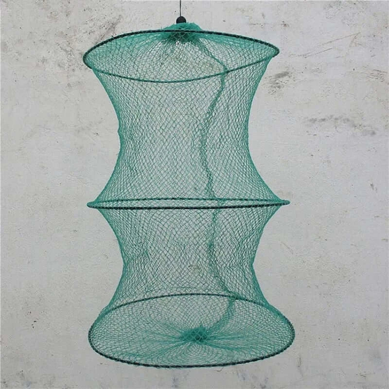 China China Green Folding Round Nylon Mesh Metal Frame Crab Fishing Net Shrimp Cast Minnow Trap Fishing Landing Fish Tackle Accessory Crawdad Y8I6