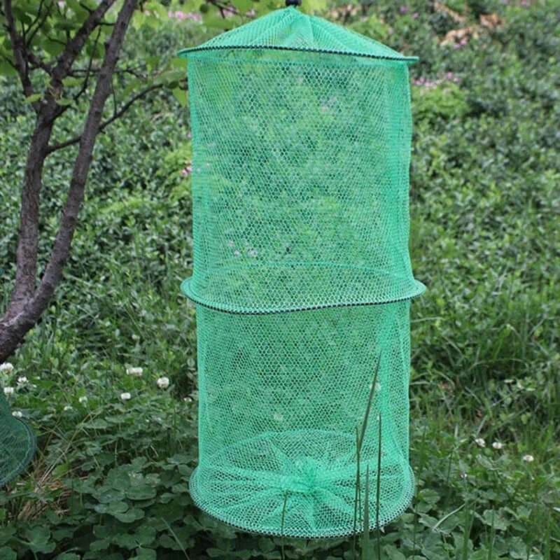 China China Green Folding Round Nylon Mesh Metal Frame Crab Fishing Net Shrimp Cast Minnow Trap Fishing Landing Fish Tackle Accessory Crawdad Y8I6