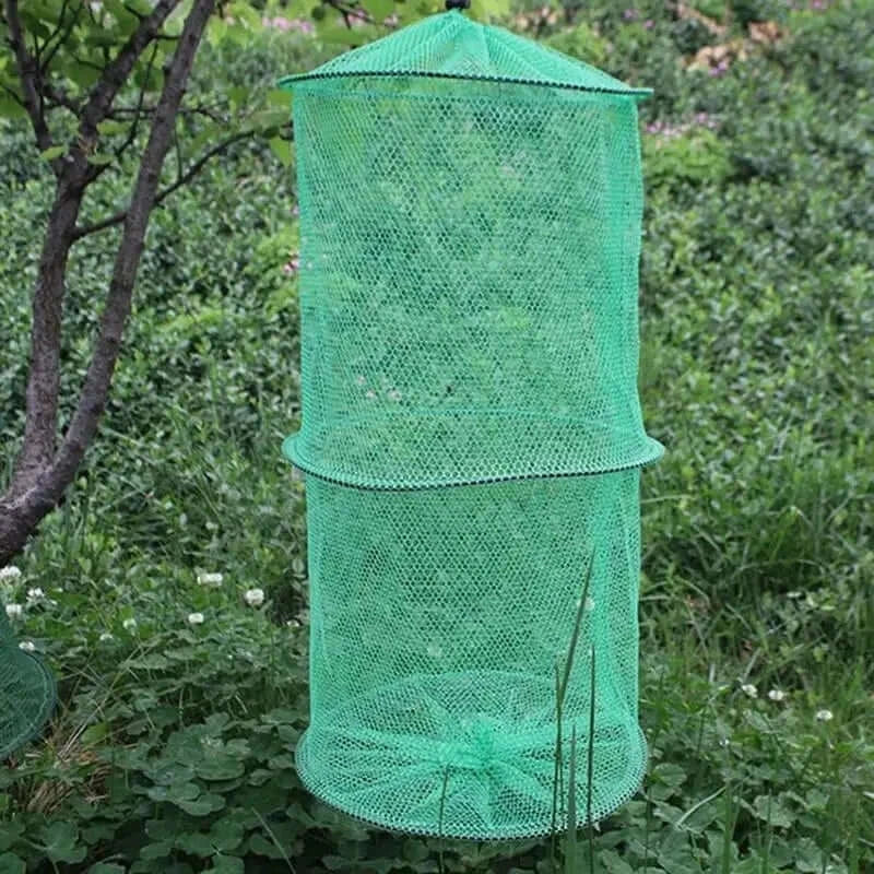 China China Green Folding Round Nylon Mesh Metal Frame Crab Fishing Net Shrimp Cast Minnow Trap Fishing Landing Fish Tackle Accessory Crawdad Y8I6