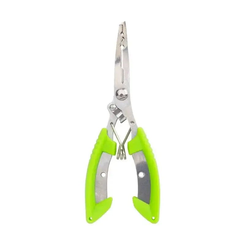 China China Green Stainless Steel Fishing Pliers with Non-Slip Handle and Hook Remover - Durable and Multifunctional Fishing Scissors