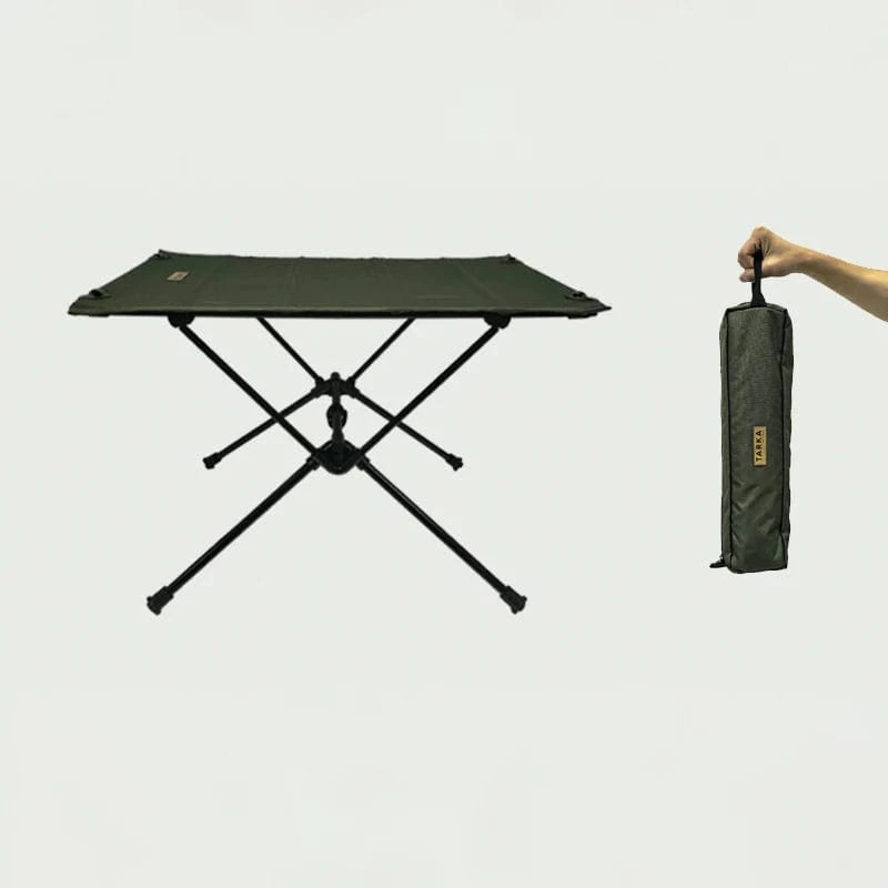China China green TARKA Camping Oxford Fabric Table Folding Desk Lightweight Foldable Cloth Tables Outdoor Fishing Picnic Desk Camping Equipment