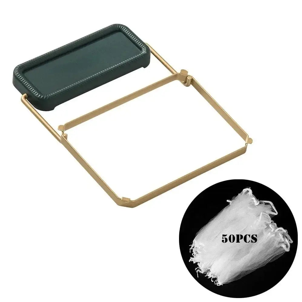 China China Green with 50pc bags Sink Filter Rack Kitchen Foldable Sink Strainer Mesh Bag Stand Waste Garbage Net Shelf Anti-Clogging Disposable Garbage Mesh Bag