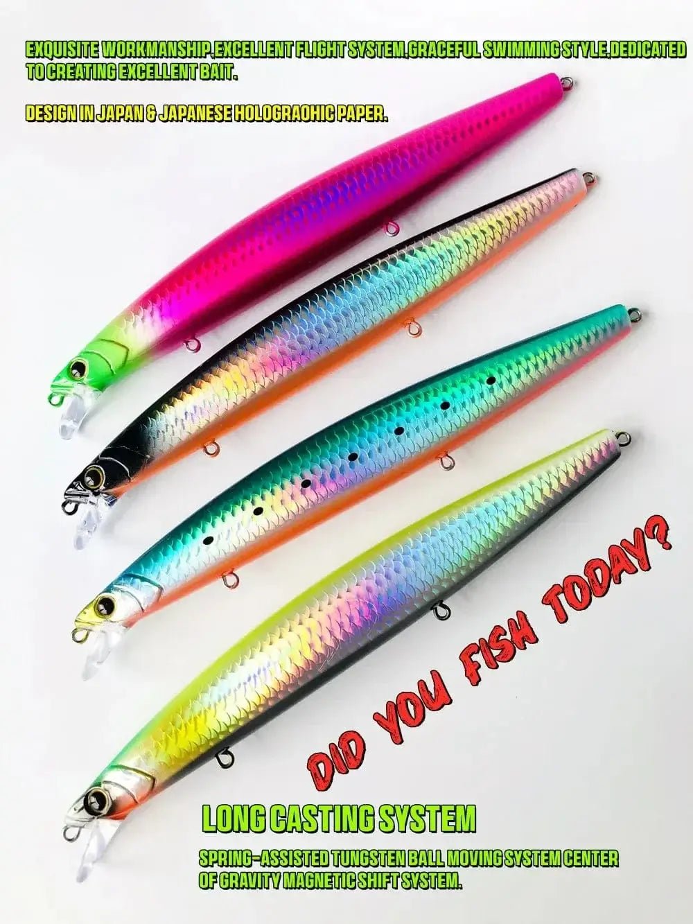 China China GREENSPIDER 163mm 33g Long Casting Floating Sea Fishing Lure Ocean Beach Fishing Game Artificial Large Hard Bait Picua Seabass