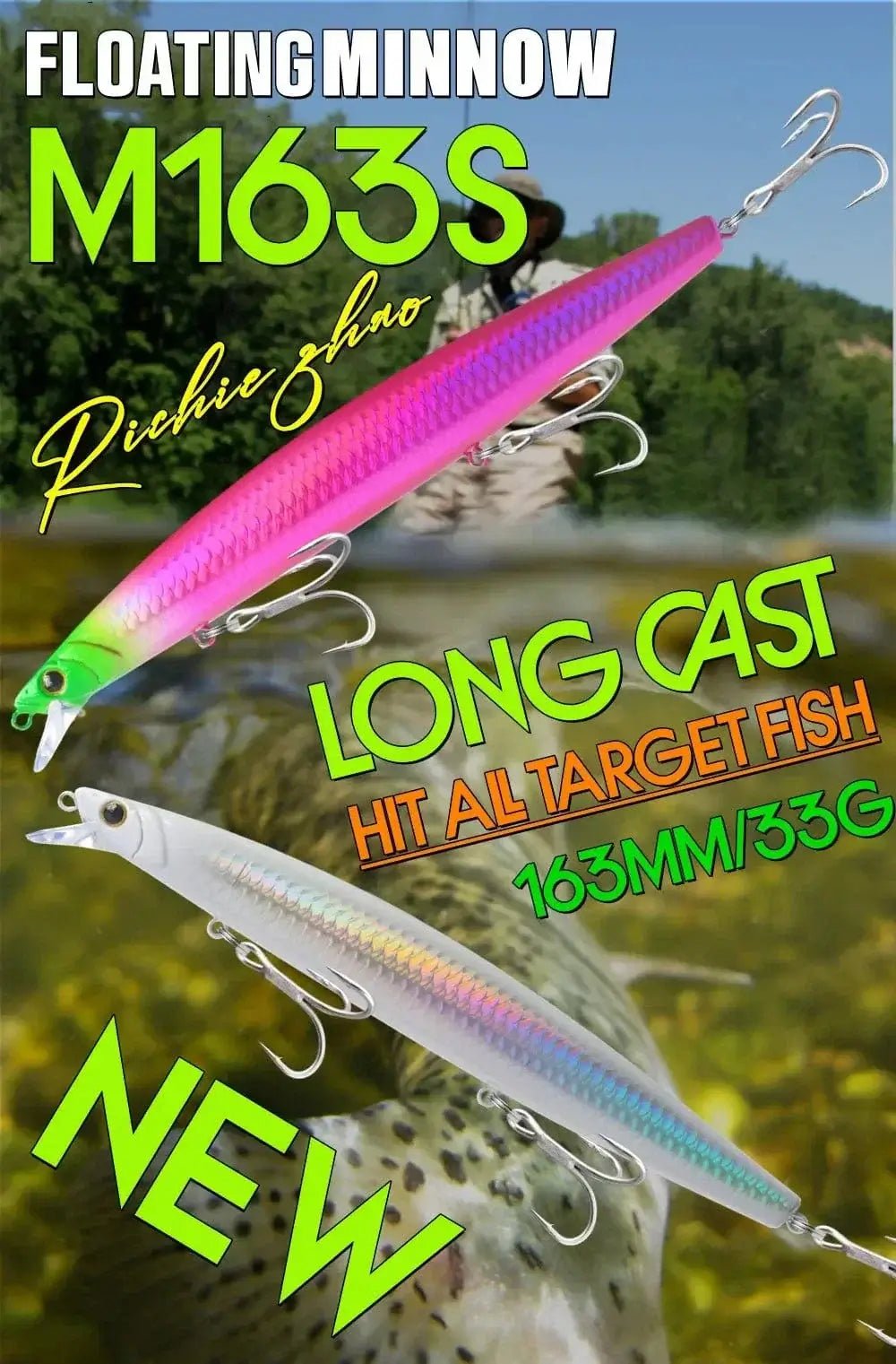 China China GREENSPIDER 163mm 33g Long Casting Floating Sea Fishing Lure Ocean Beach Fishing Game Artificial Large Hard Bait Picua Seabass