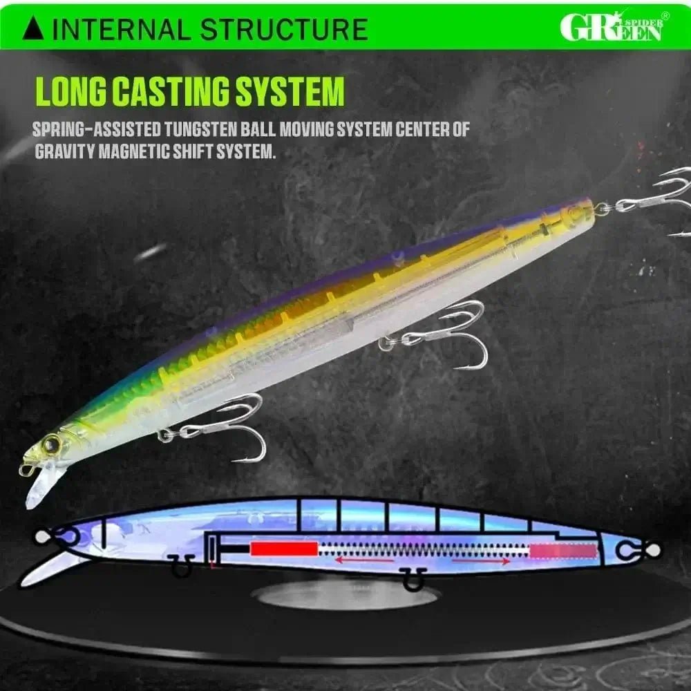 China China GREENSPIDER 163mm 33g Long Casting Floating Sea Fishing Lure Ocean Beach Fishing Game Artificial Large Hard Bait Picua Seabass