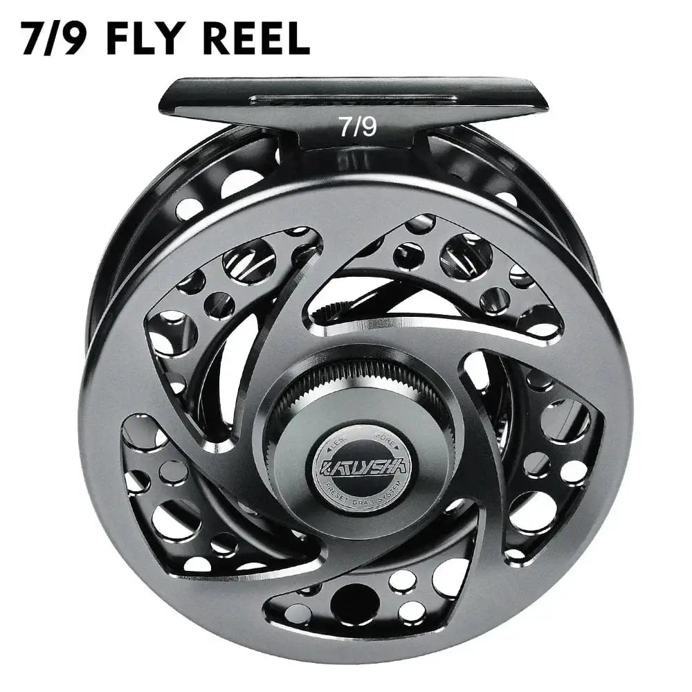 China China Grey 7N9 1 1pc stainless steel fly fishing wheel Fishing Reel left/right handed Ice Fishing Wheel 90mm 97mm 104mm Fly Fishing Reels