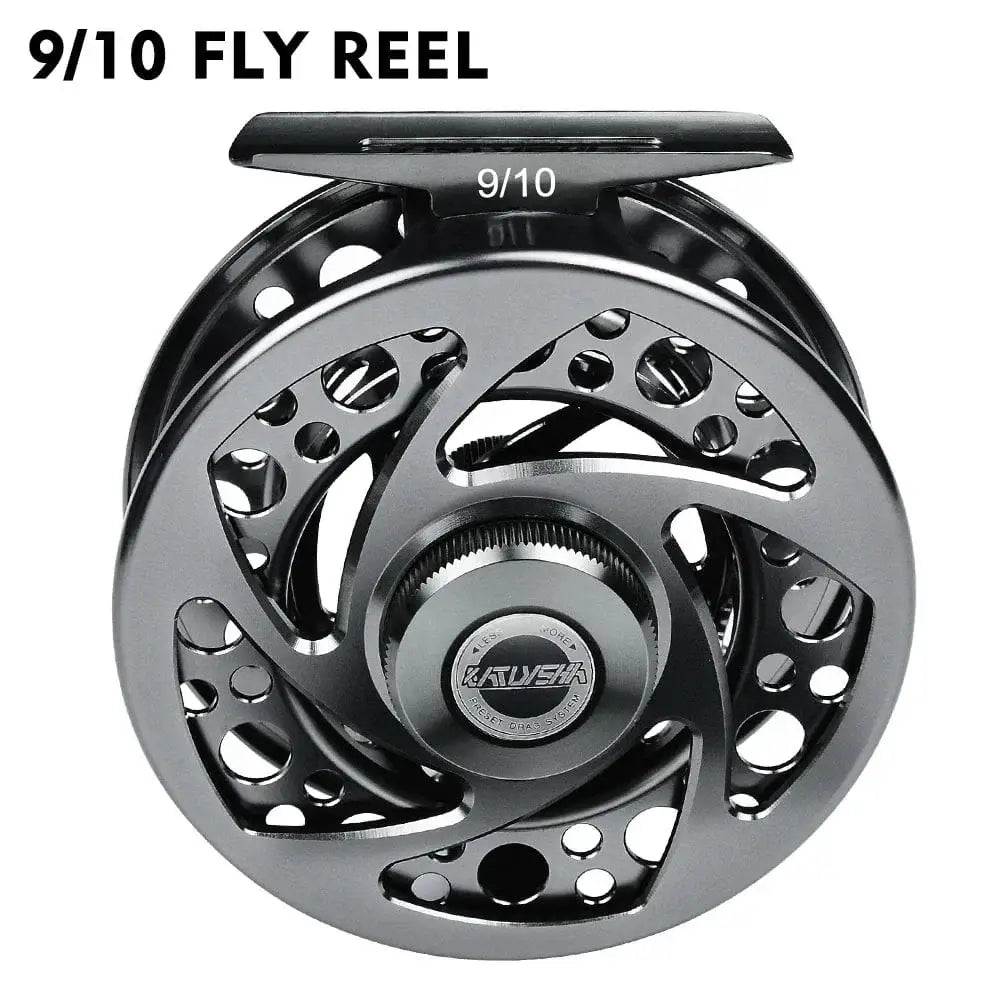 China China Grey 9N10 1 1pc stainless steel fly fishing wheel Fishing Reel left/right handed Ice Fishing Wheel 90mm 97mm 104mm Fly Fishing Reels