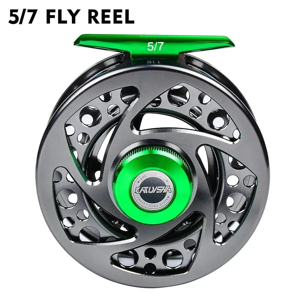 China China greyish green 5N7 1pc stainless steel fly fishing wheel Fishing Reel left/right handed Ice Fishing Wheel 90mm 97mm 104mm Fly Fishing Reels