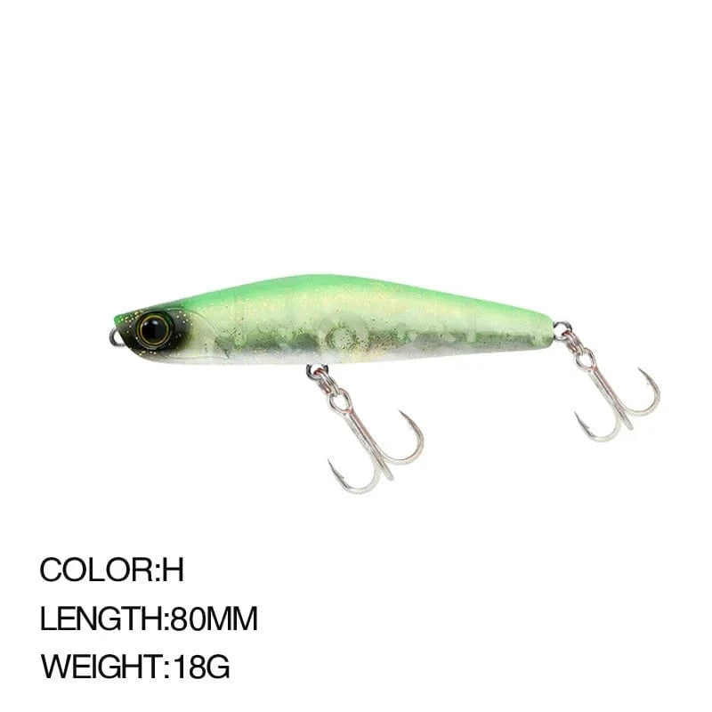 China China H 8cm 18g Fishing Lure Pencil Wobbler Lure Yoichi 99 Super Long Cast Slow Sinking Jerkbait Swimbait Artificial Hard Bait Bass Bait