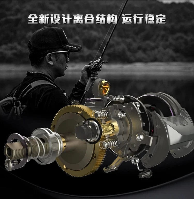 China China Haibo 24 NEW ARISE ULTRA AIR UT Magnesium Alloy Frame Baitcasting Fishing Reel 139g Carbon Fiber HandIe 11B+1RB Long Casting
