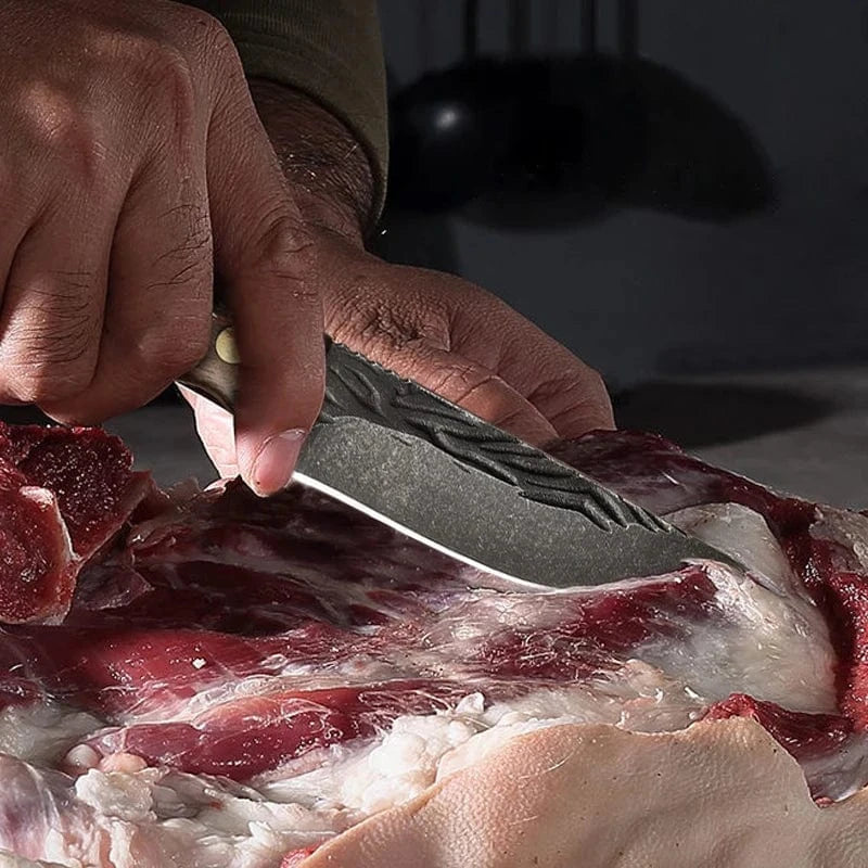 China China Handmade Forged Stainless Steel Kitchen Chef Boning Knifes Fishing Knife Meat Cleaver Butcher Knife Meat Cleaver Cooking Knives