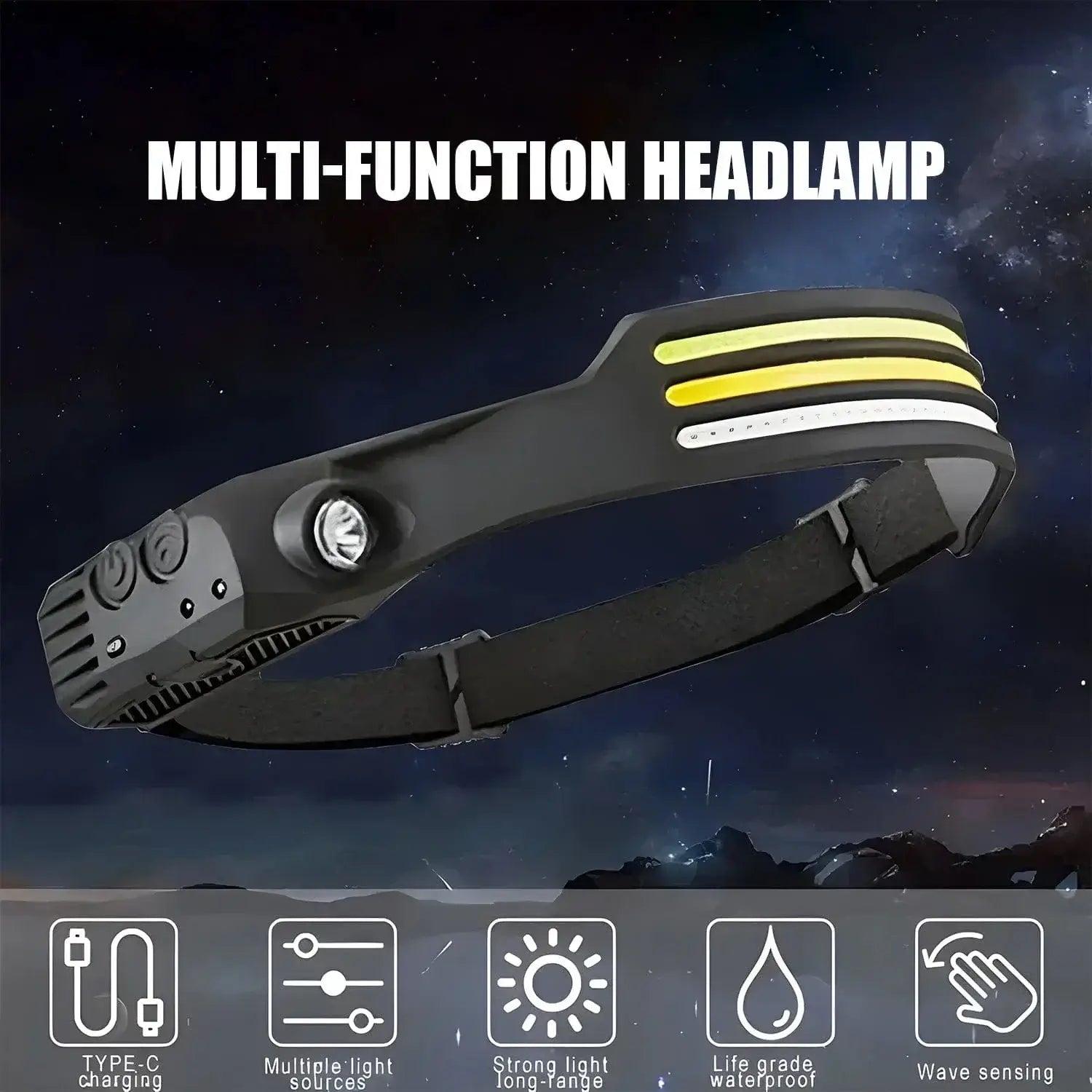 China China Headlight Portable head mounted work light rechargeable floodlight multifunctional outdoor fishing light strong running light