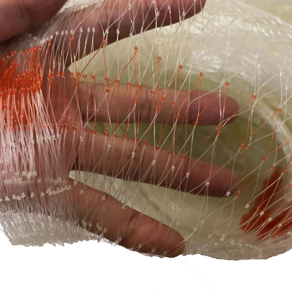 China China Height 3.3m-5.3m Semi-Finished Cast Net Twine 0.33mm Throw Net Monofilament Nylon Net Fishing Accessories Cast Net for Fishing