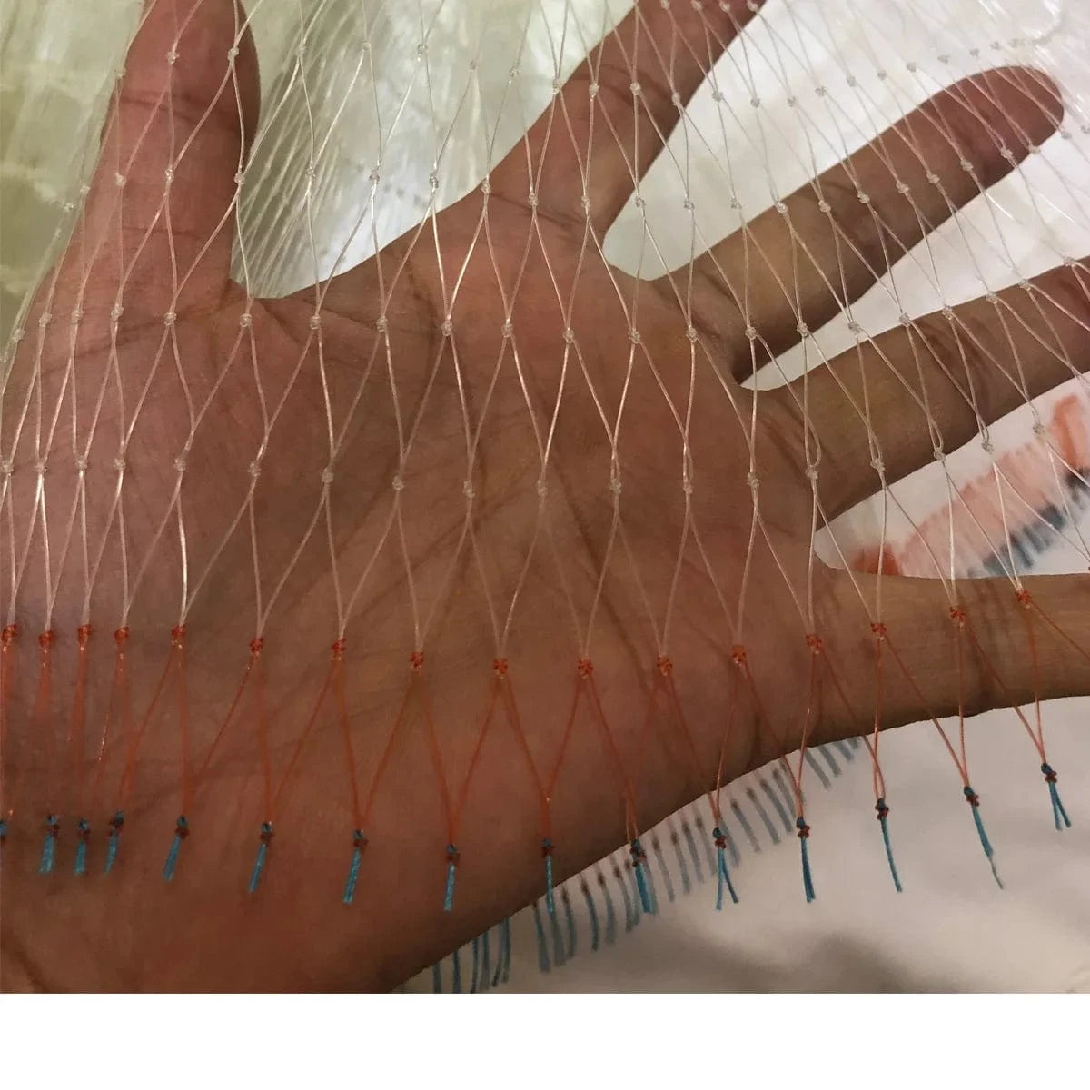 China China Height 3.3m-5.3m Semi-Finished Cast Net Twine 0.33mm Throw Net Monofilament Nylon Net Fishing Accessories Cast Net for Fishing