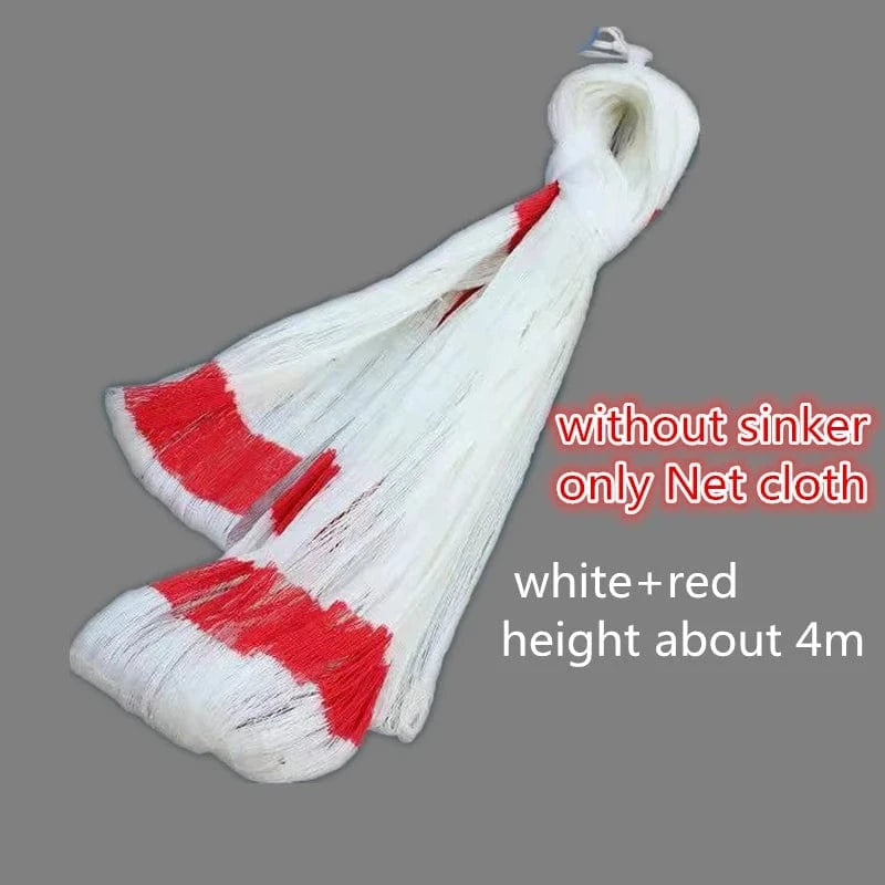 China China height about 4m 1 / CHINA Finefish-Hand-Made Weave PE Color Line Cast Net Cloth without Sinker, Hand Throw Fishing Nets, Catch Fish Network, High Strength