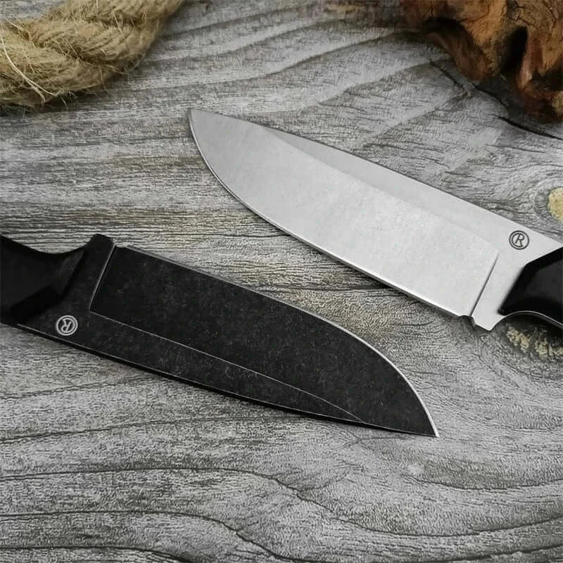 China China High hardness R small straight knife fishing and hunting tactics G10 and hemp handle survival tools rescue camping fixed knife