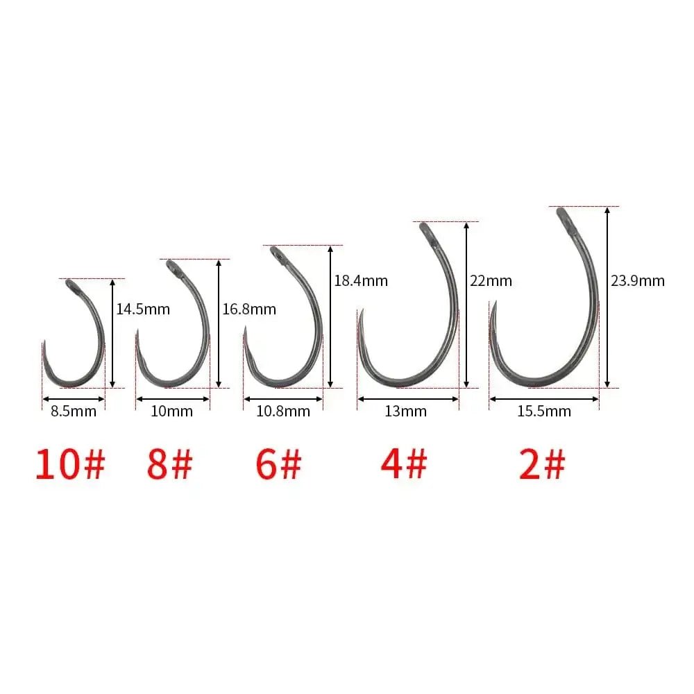 China China Hirisi 50pcs  Coating High Carbon Stainless Steel Barbless Hooks 8012 Fishing Hook Fishing Tool Accessories