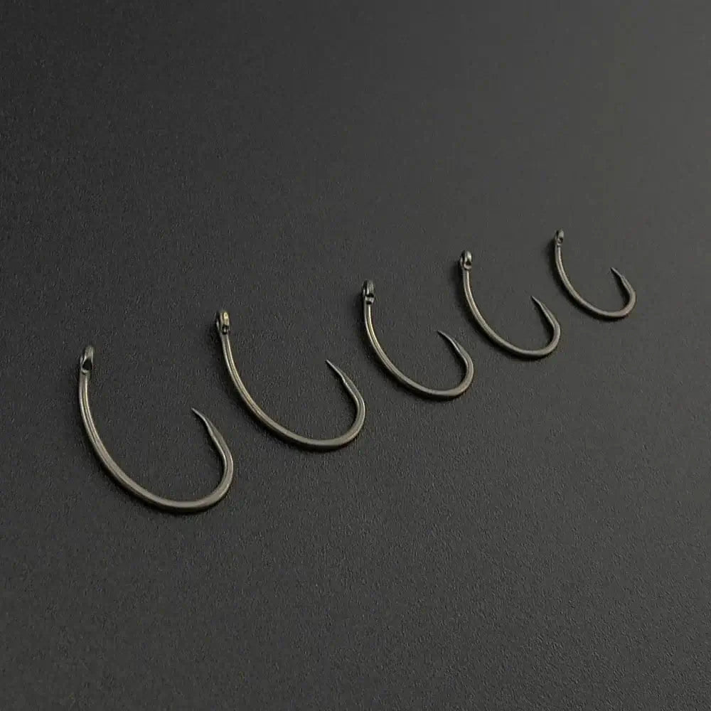 China China Hirisi 50pcs  Coating High Carbon Stainless Steel Barbless Hooks 8012 Fishing Hook Fishing Tool Accessories
