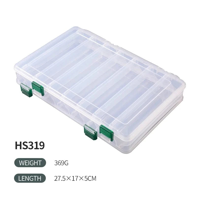 China China HS319 TAIYU Double Sided 14/10 Compartment Fishing Tackle Box For Sea Fishing Lure Bait Hook Accessories extra-large space Storage Box