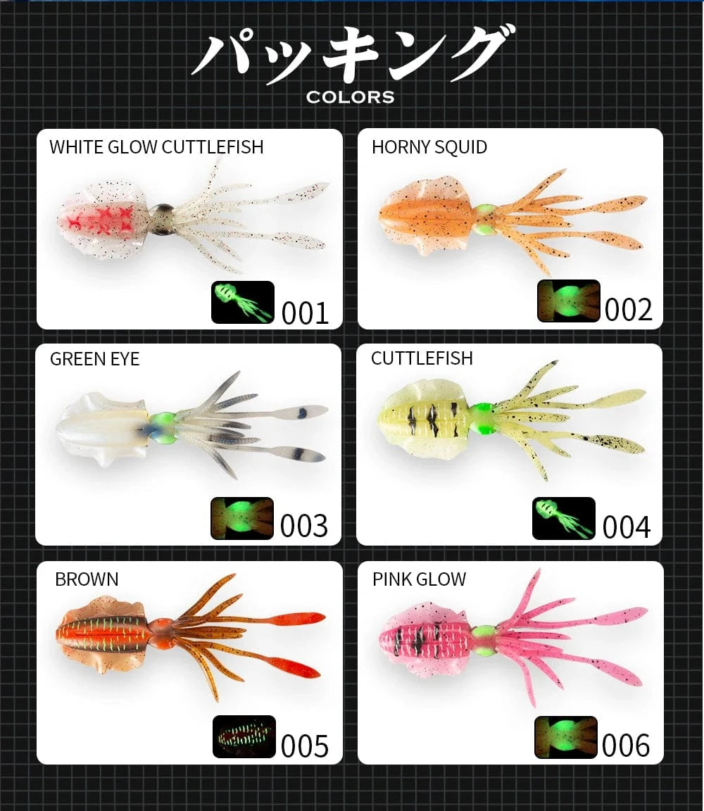 China China Hunthouse Fishing Soft Swim Squid Lure Jig Swimbait Luminous/UV 150mm/16g Wobbler For Cuttlefish Trolling Sea Spinner Bait
