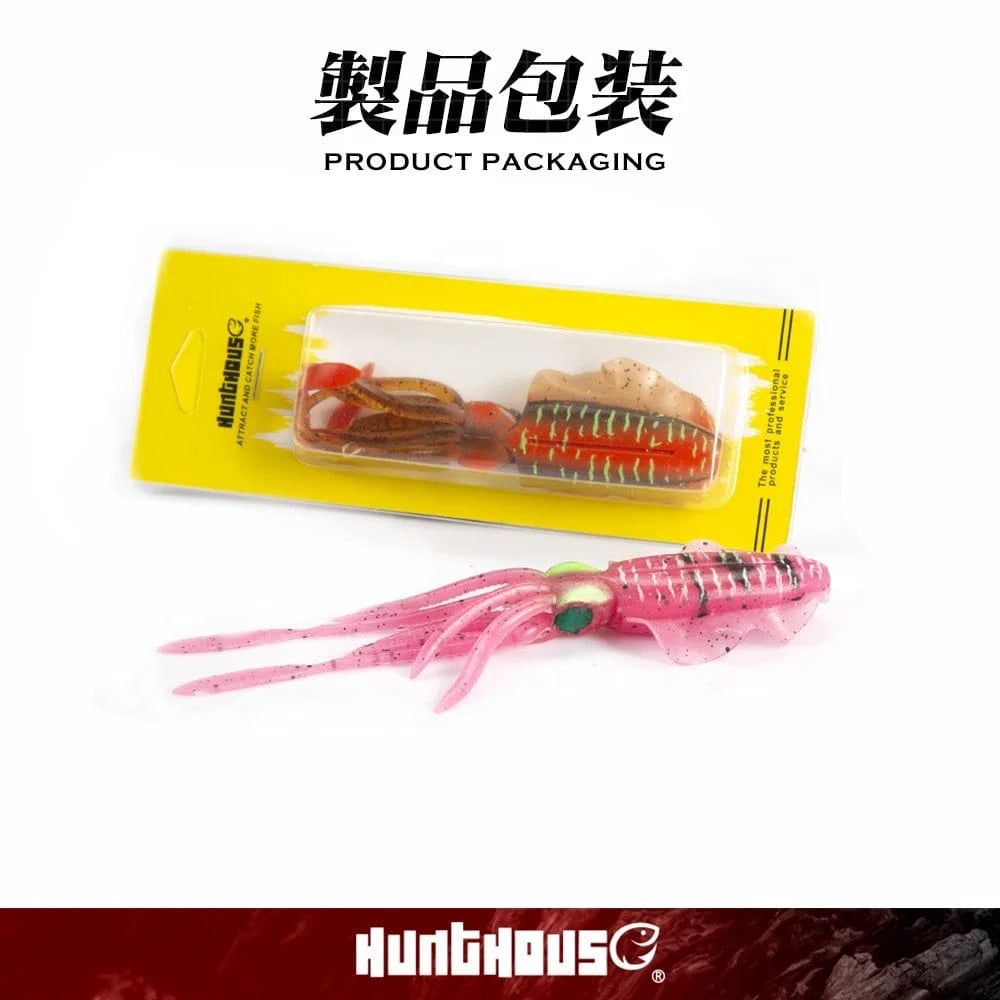 China China Hunthouse Fishing Soft Swim Squid Lure Jig Swimbait Luminous/UV 150mm/16g Wobbler For Cuttlefish Trolling Sea Spinner Bait