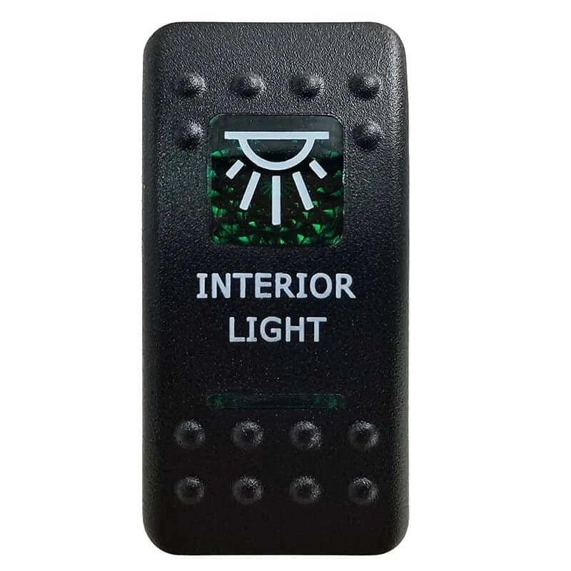China China Interior Light Green Led Light Bar Rocker Switch SPST 5Pins/DPDT 7Pins For Car Marine Boat IP68 NARVA Carling ARB Auto Parts Camper Replacement