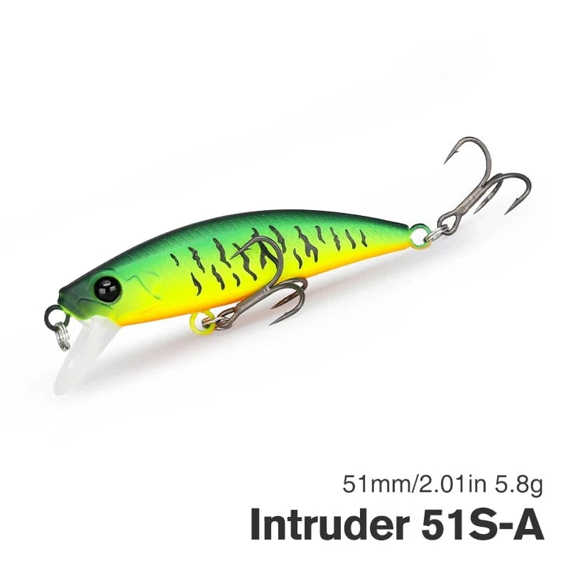 China China Intruder 51S-A / 51mm 2.0in 5.8g TSURINOYA 51mm 5.8g Sinking Minnow Intruder 51S River Fishing Lure Light Game Fishing Lure Stream Hard Bait Perch Pike Trout