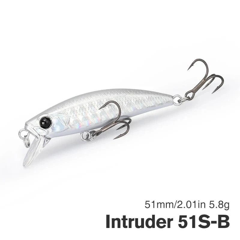 China China Intruder 51S-B / 51mm 2.0in 5.8g TSURINOYA 51mm 5.8g Sinking Minnow Intruder 51S River Fishing Lure Light Game Fishing Lure Stream Hard Bait Perch Pike Trout