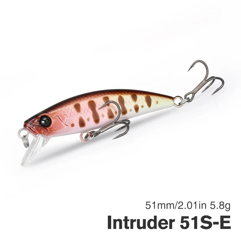 China China Intruder 51S-E / 51mm 2.0in 5.8g TSURINOYA 51mm 5.8g Sinking Minnow Intruder 51S River Fishing Lure Light Game Fishing Lure Stream Hard Bait Perch Pike Trout