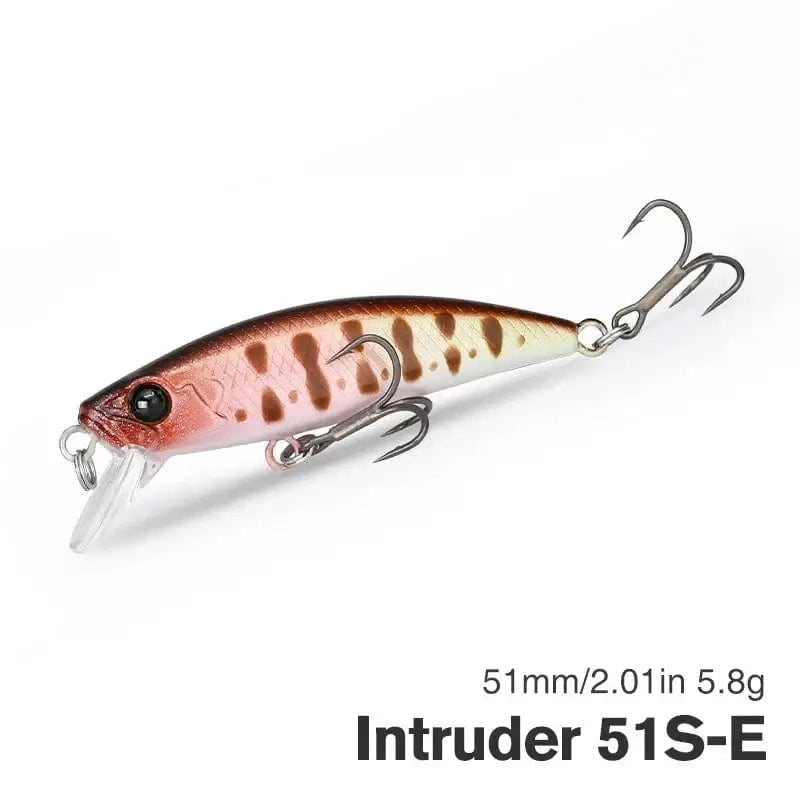 China China Intruder 51S-E / 51mm 2.0in 5.8g TSURINOYA Bait Finesse Fishing Lure Intruder 51S Sinking Minnow Jerkbait 51mm 5.8g Super-Slide Hooks Trout Ajing Game Hard Bait