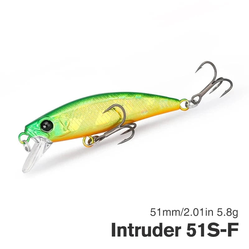 China China Intruder 51S-F / 51mm 2.0in 5.8g TSURINOYA 51mm 5.8g Sinking Minnow Intruder 51S River Fishing Lure Light Game Fishing Lure Stream Hard Bait Perch Pike Trout