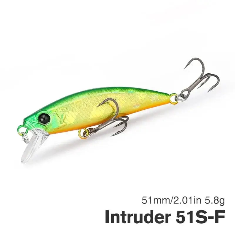 China China Intruder 51S-F / 51mm 2.0in 5.8g TSURINOYA Bait Finesse Fishing Lure Intruder 51S Sinking Minnow Jerkbait 51mm 5.8g Super-Slide Hooks Trout Ajing Game Hard Bait