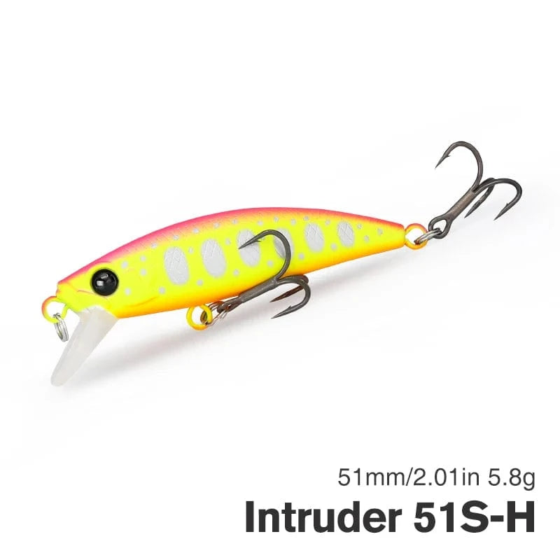 China China Intruder 51S-H / 51mm 2.0in 5.8g TSURINOYA 51mm 5.8g Sinking Minnow Intruder 51S River Fishing Lure Light Game Fishing Lure Stream Hard Bait Perch Pike Trout