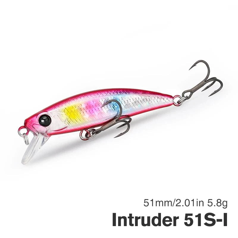 China China Intruder 51S-I / 51mm 2.0in 5.8g TSURINOYA 51mm 5.8g Sinking Minnow Intruder 51S River Fishing Lure Light Game Fishing Lure Stream Hard Bait Perch Pike Trout