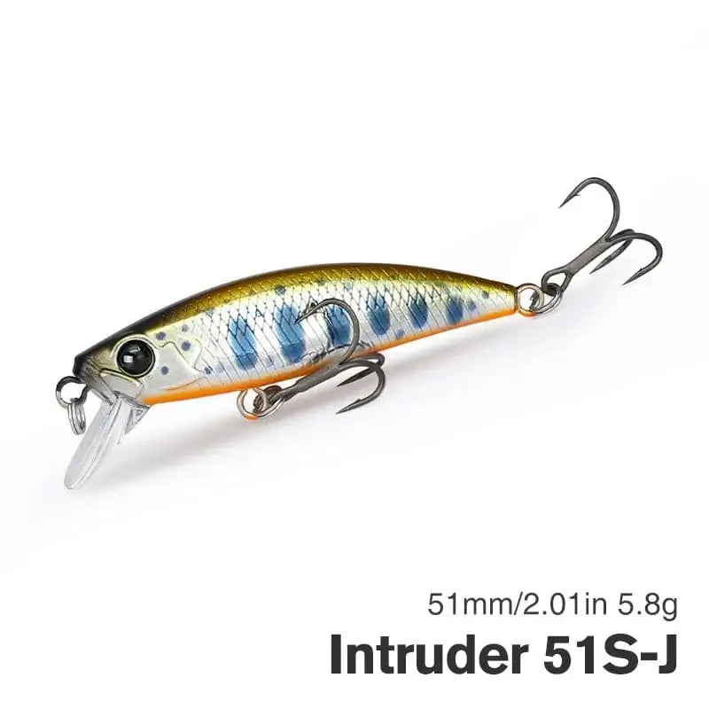 China China Intruder 51S-J / 51mm 2.0in 5.8g TSURINOYA Bait Finesse Fishing Lure Intruder 51S Sinking Minnow Jerkbait 51mm 5.8g Super-Slide Hooks Trout Ajing Game Hard Bait