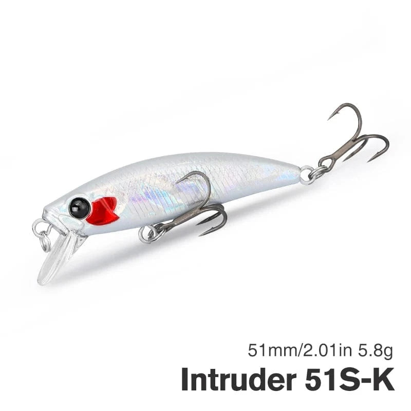 China China Intruder 51S-K / 51mm 2.0in 5.8g TSURINOYA 51mm 5.8g Sinking Minnow Intruder 51S River Fishing Lure Light Game Fishing Lure Stream Hard Bait Perch Pike Trout