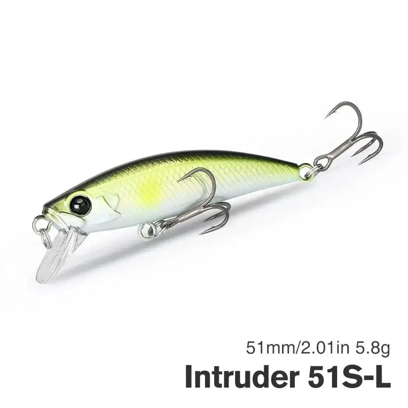 China China Intruder 51S-L / 51mm 2.0in 5.8g TSURINOYA Bait Finesse Fishing Lure Intruder 51S Sinking Minnow Jerkbait 51mm 5.8g Super-Slide Hooks Trout Ajing Game Hard Bait