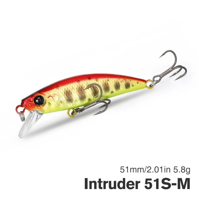 China China Intruder 51S-M / 51mm 2.0in 5.8g TSURINOYA 51mm 5.8g Sinking Minnow Intruder 51S River Fishing Lure Light Game Fishing Lure Stream Hard Bait Perch Pike Trout