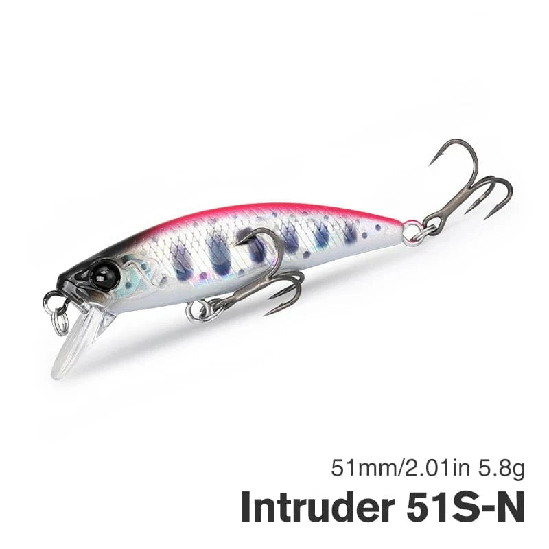 China China Intruder 51S-N / 51mm 2.0in 5.8g TSURINOYA 51mm 5.8g Sinking Minnow Intruder 51S River Fishing Lure Light Game Fishing Lure Stream Hard Bait Perch Pike Trout