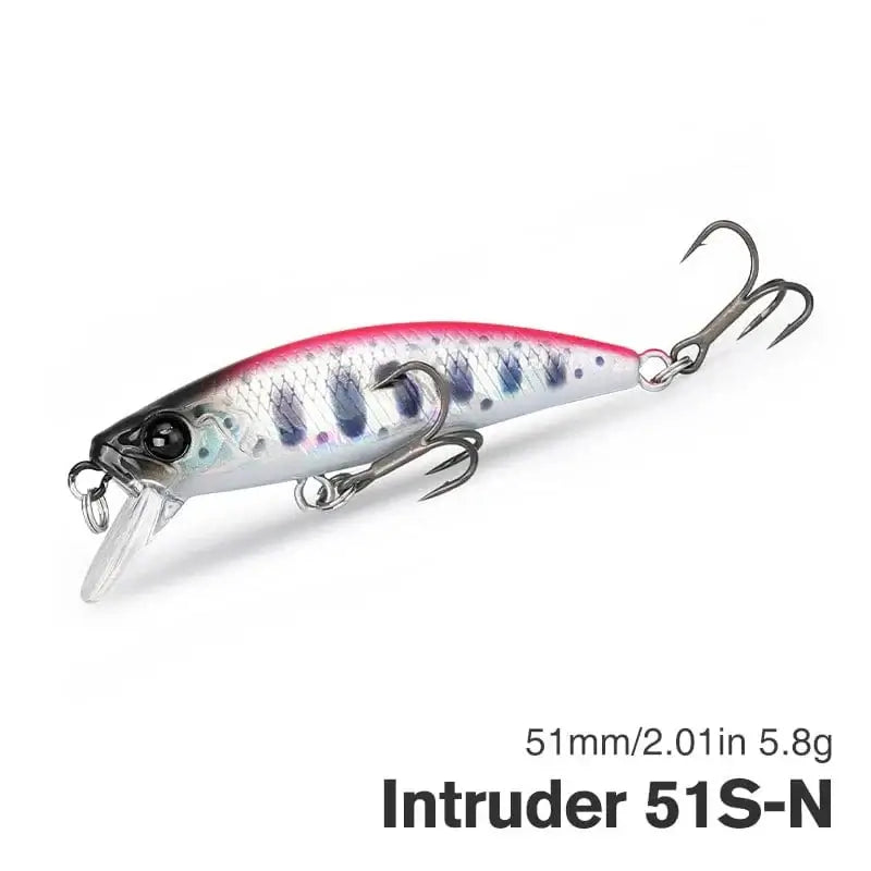 China China Intruder 51S-N / 51mm 2.0in 5.8g TSURINOYA Bait Finesse Fishing Lure Intruder 51S Sinking Minnow Jerkbait 51mm 5.8g Super-Slide Hooks Trout Ajing Game Hard Bait