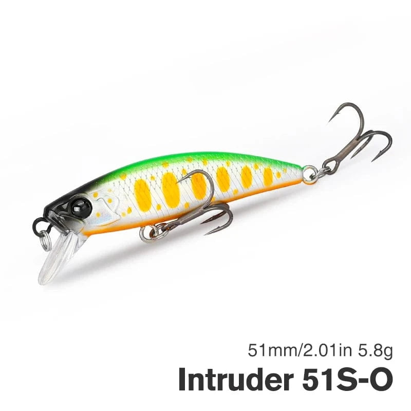 China China Intruder 51S-O / 51mm 2.0in 5.8g TSURINOYA 51mm 5.8g Sinking Minnow Intruder 51S River Fishing Lure Light Game Fishing Lure Stream Hard Bait Perch Pike Trout