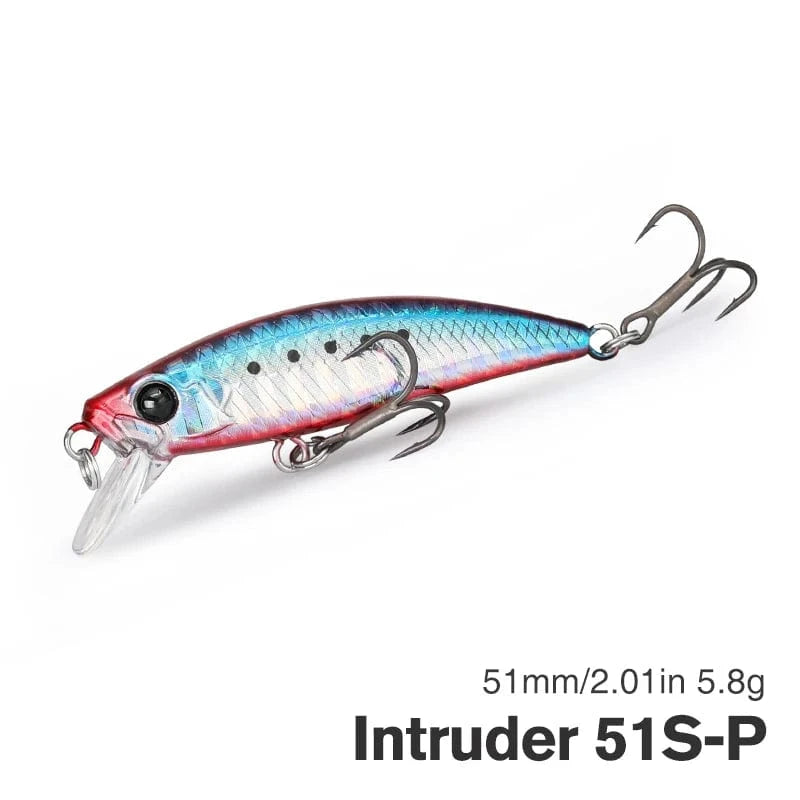 China China Intruder 51S-P / 51mm 2.0in 5.8g TSURINOYA 51mm 5.8g Sinking Minnow Intruder 51S River Fishing Lure Light Game Fishing Lure Stream Hard Bait Perch Pike Trout