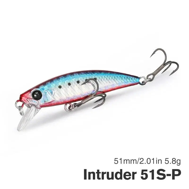 China China Intruder 51S-P / 51mm 2.0in 5.8g TSURINOYA Bait Finesse Fishing Lure Intruder 51S Sinking Minnow Jerkbait 51mm 5.8g Super-Slide Hooks Trout Ajing Game Hard Bait