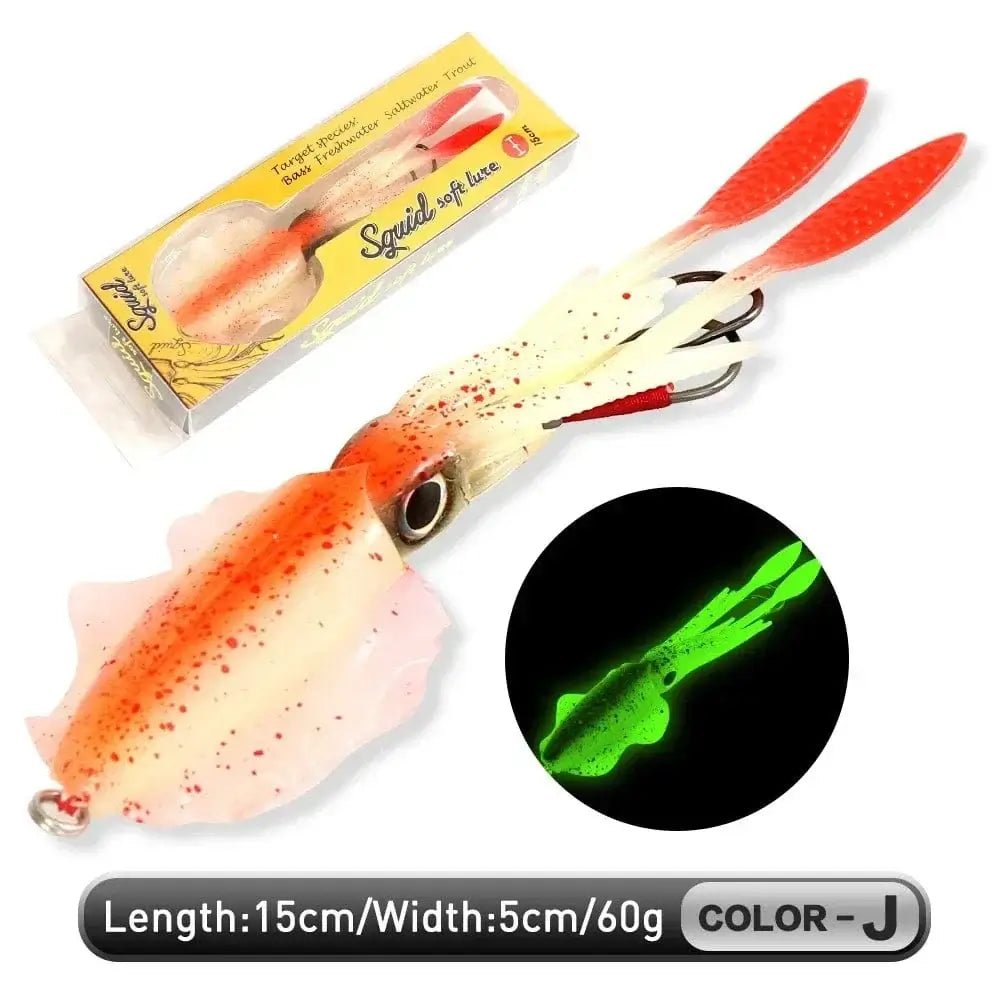 China China J 15cm 60g ZUKIBO Soft Squid Bait Fishing Trolling Lure Octopus Head Jigs 60g Luminous UV Squid Jig for Deep Sea Boat Fishing Wobblers Bait