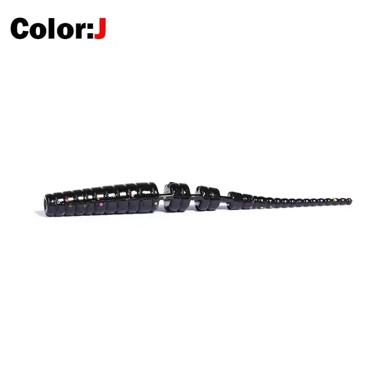 China China J / 42mm-50pcs OUTKIT 4cm 5cm Fishing Soft Worm Lures Pin Tail Ice Fishing Bait Soft Polaris Sinking Lure Pesca Cheap Silicone Fishing Tackle