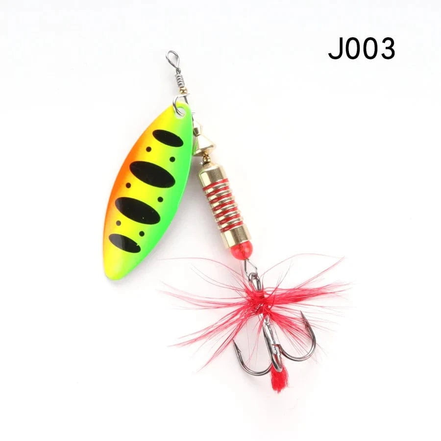 China China J003 / 13.5g W.P.E New Spinner Lure 4pcs/lot 22 color 6.5g/10g/13.5g Hard Lure Spoon Fishing Lure with Treble Hook Metal Fishing Tackle Pesca