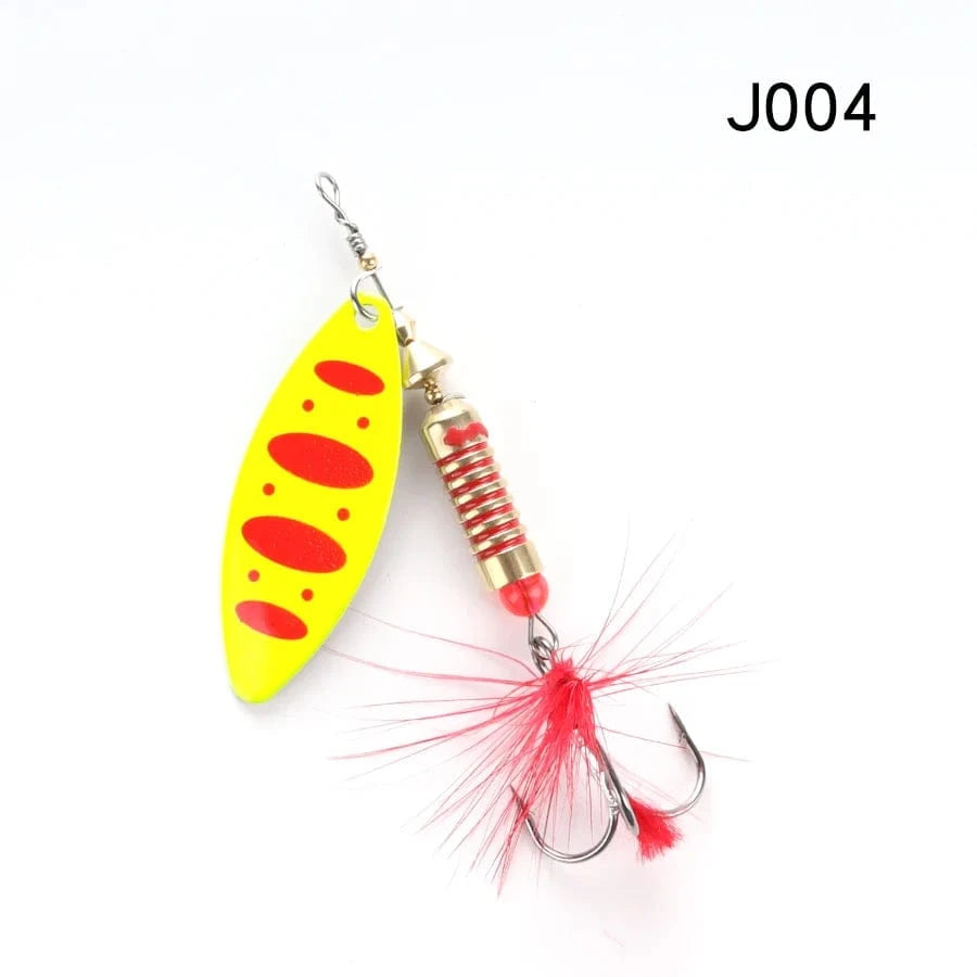 China China J004 / 6.5g W.P.E New Spinner Lure 4pcs/lot 22 color 6.5g/10g/13.5g Hard Lure Spoon Fishing Lure with Treble Hook Metal Fishing Tackle Pesca