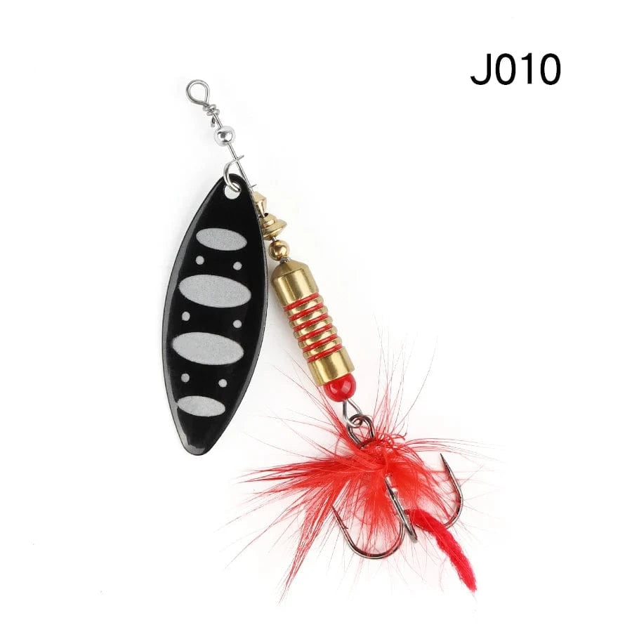 China China J010 / 13.5g W.P.E New Spinner Lure 4pcs/lot 22 color 6.5g/10g/13.5g Hard Lure Spoon Fishing Lure with Treble Hook Metal Fishing Tackle Pesca